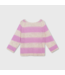 10Days Sweater thin knit stripes light safari/violet 20-606-4202-3051
