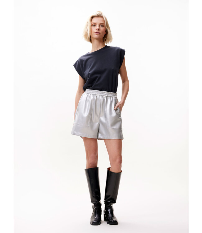 Catwalk Junkie Vegan leather pull on short silver 2402024407-960