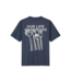 Olaf Flower poster tee washed navy M170103-WASHED NAVY