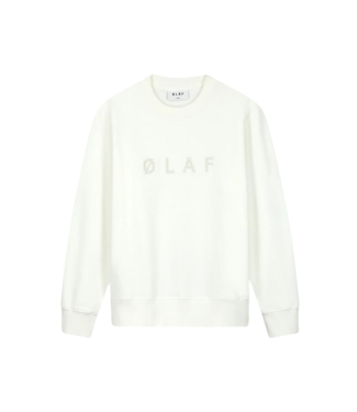 Olaf Cross stitch crewneck white