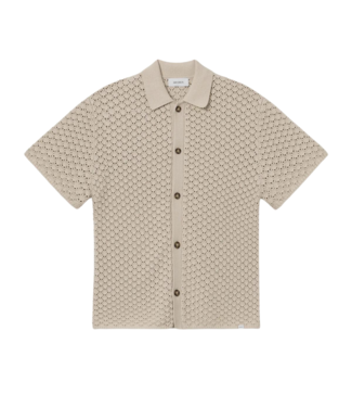 Les Deux Gideon knit shirt ivory