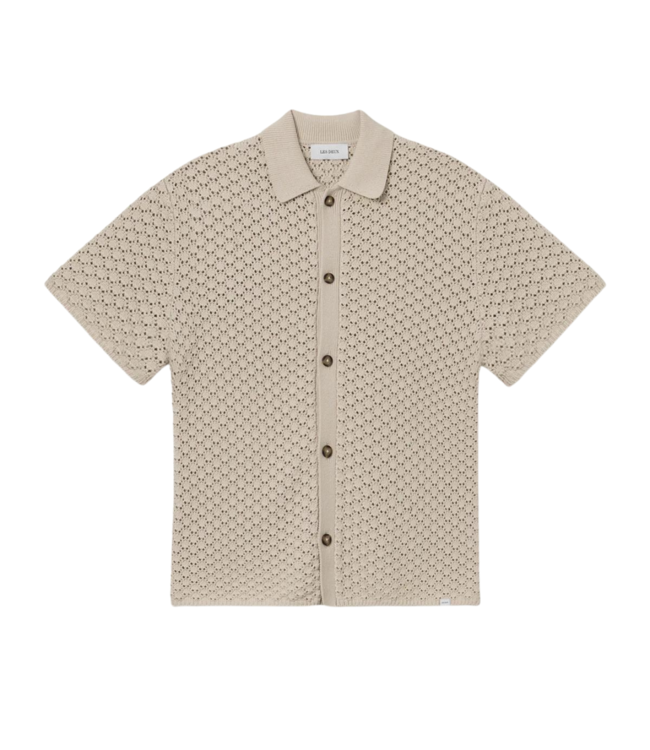 Les Deux Gideon knit shirt ivory LDM401084-215215