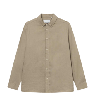 Les Deux Kristian linen bd shirt dark sand