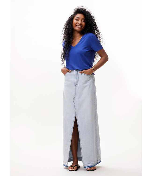 Catwalk Junkie Maxi denim skirt washed blue 2302044203-676