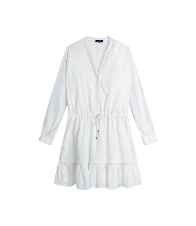 Alix the Label Chiffon dress light ecru – Stylish dress with modern fit