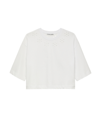 Catwalk Junkie Relaxed cropped tee crisp white