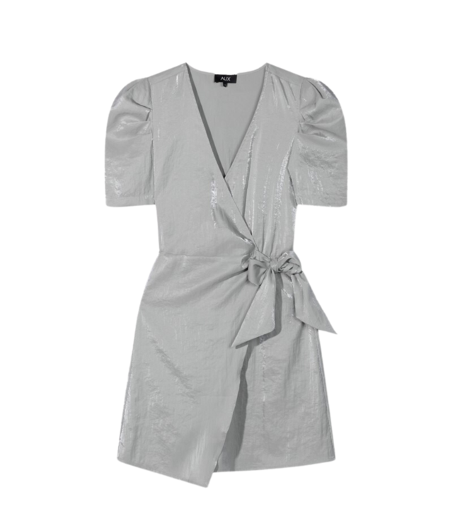 ALIX the Label Lurex wrap dress silver NewStyle NewStyle