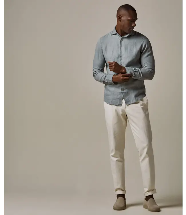 Profuomo Linen Shirt green PPVH10027-GREEN