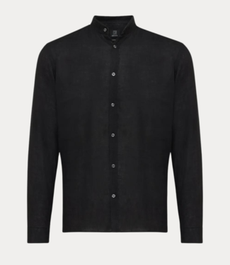 Genti South fashion shirt linen black