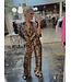Alix the Label Twill leopard broek animal – Moderne broek met strakke pa