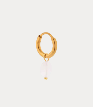 Label Kiki White oval hoop gold