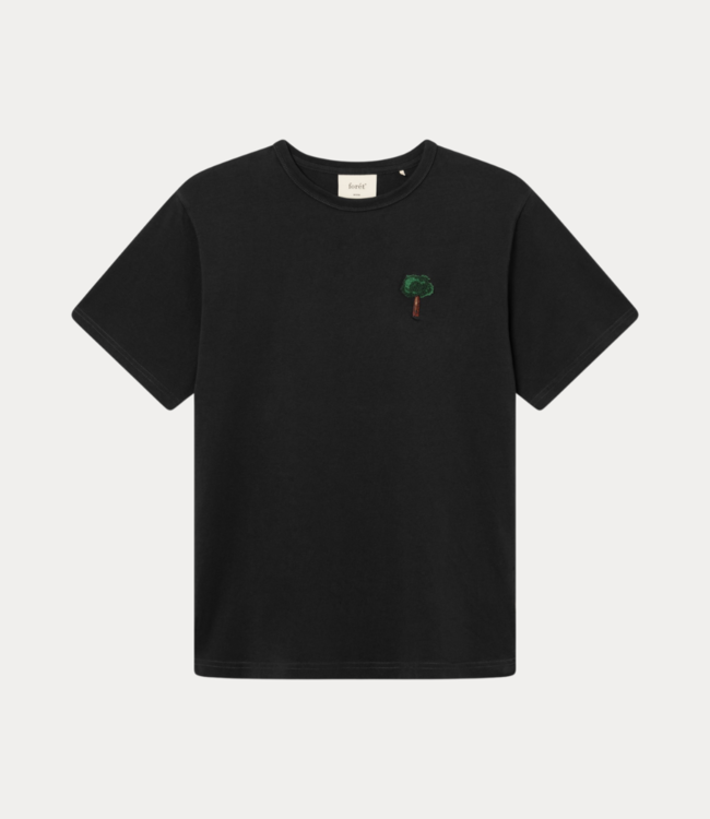 Foret Tree t-shirt washed black F4086-BLACK