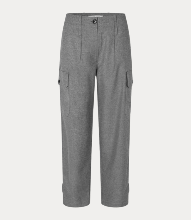 Samsoe Samsoe Salix trousers 14930 grey melange F24100068-CLR001108