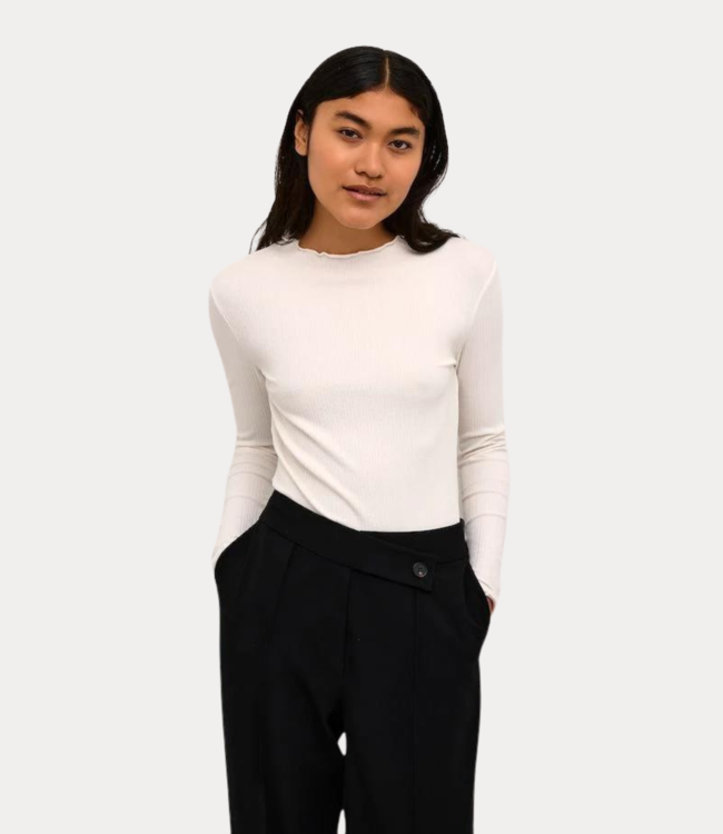 Karen By Simonsen Candacekb ls tee egret 10103316-110103