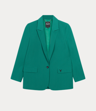 Alix the Label Pinstripe relaxed blazer deep green