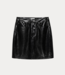 Catwalk Junkie short textured vegan leather skirt black 2402044201-100
