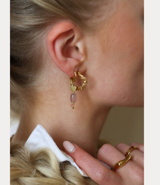 Label Kiki Twisted love hoop gold KSH2521-GOLD