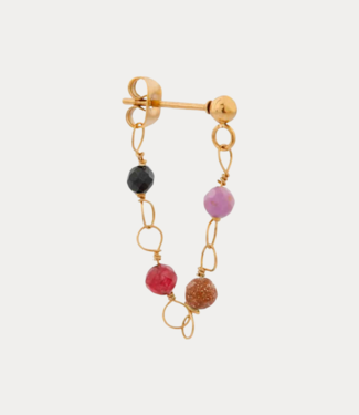 Label Kiki Ruby hoop gold