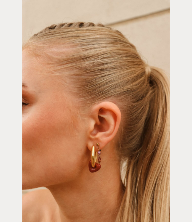 Label Kiki Ruby hoop gold KSH2301-GOLD