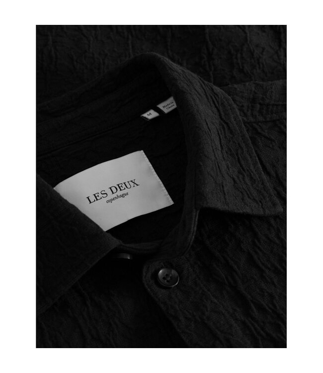 Les Deux  Kevin Textured Shirt black LDM410191-100100