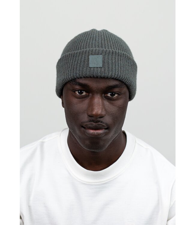 Butcher of Blue army wool hook beanie grey black