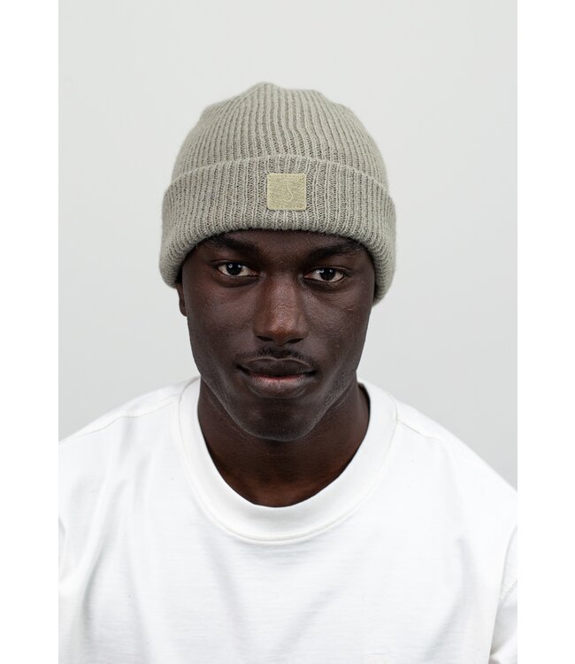 Butcher of Blue army wool hook beanie granite green