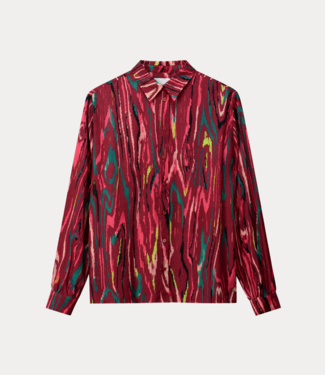 POM Amsterdam blouse - milly woody burgundy red