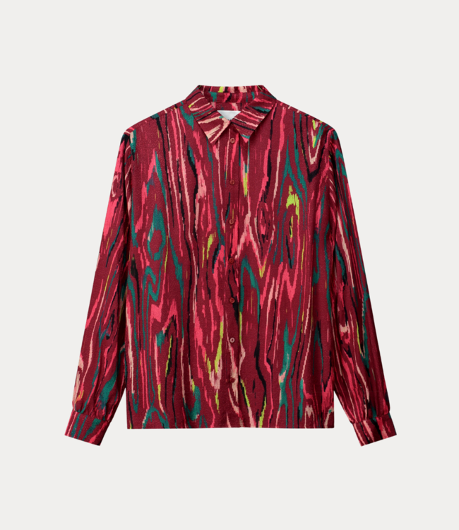 POM Amsterdam blouse - milly woody burgundy red SP8026-998