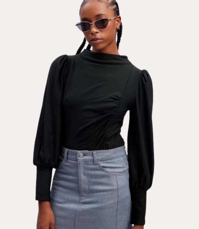 Gestuz Rifagz puff blouse black 10904986-100017