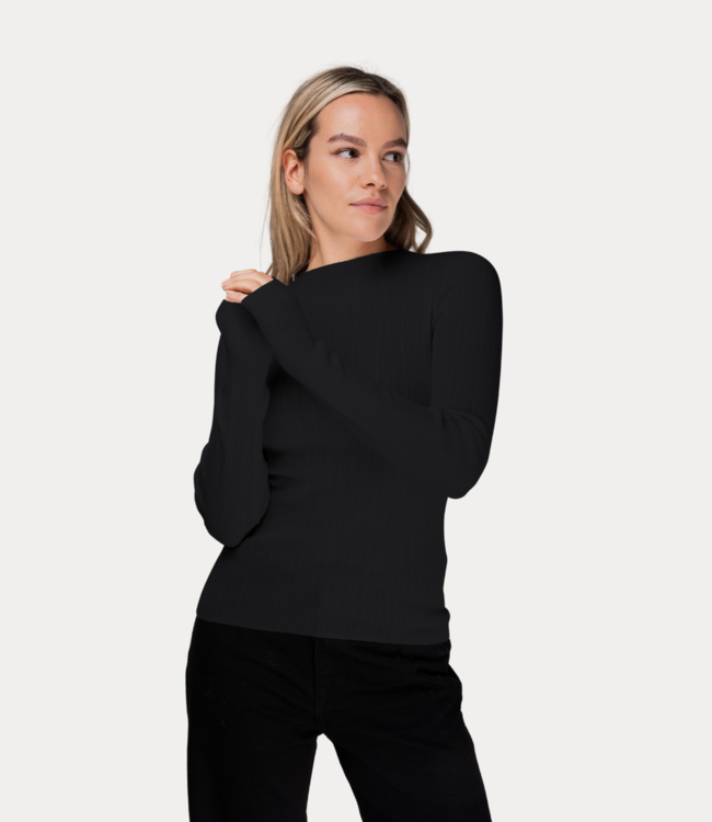 Avec Elan Rafke knit black 230619-BLACK