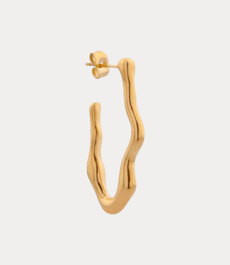 Label Kiki Wavy hoop gold