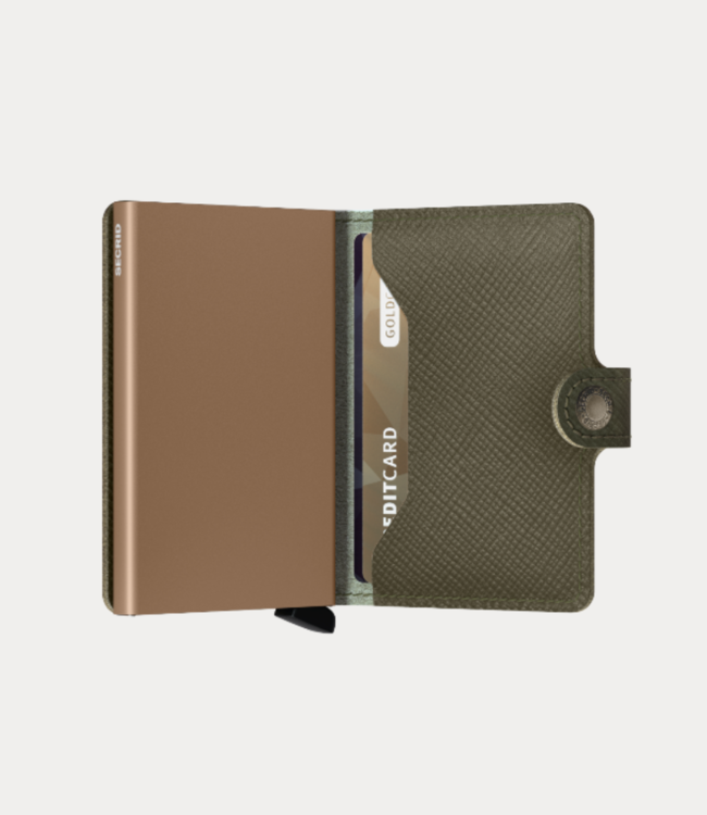 Secrid Miniwallet saffiano olive - MSa-OLIVE