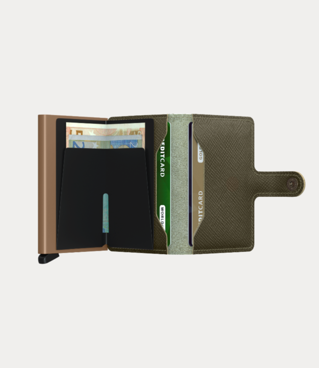 Secrid Miniwallet saffiano olive - MSa-OLIVE