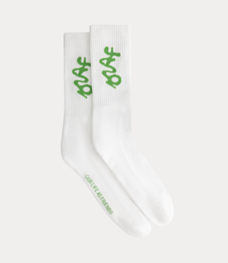 Olaf signature logo socks optical white