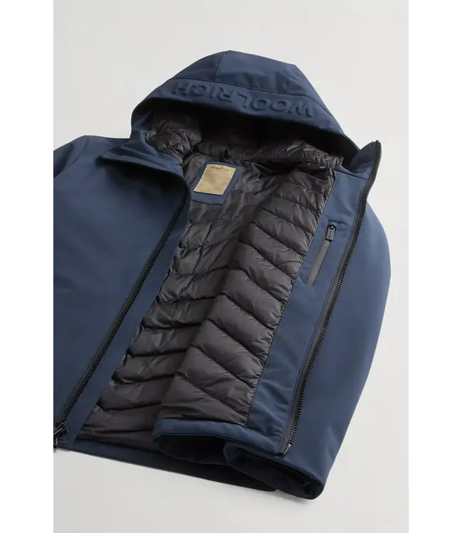 Woolrich  Pacific soft shell jacket melton blue CFWOOU1047MRUT3496-3989