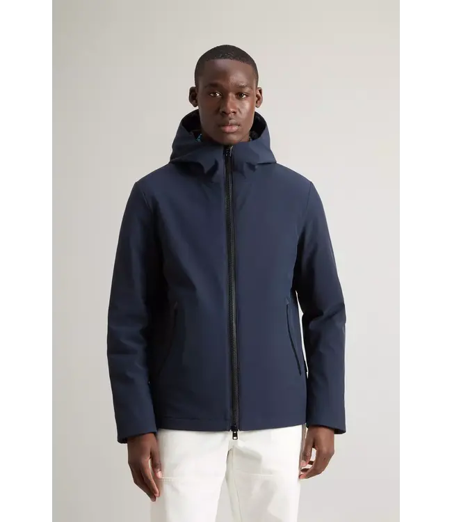 Woolrich  Pacific soft shell jacket melton blue CFWOOU1047MRUT3496-3989