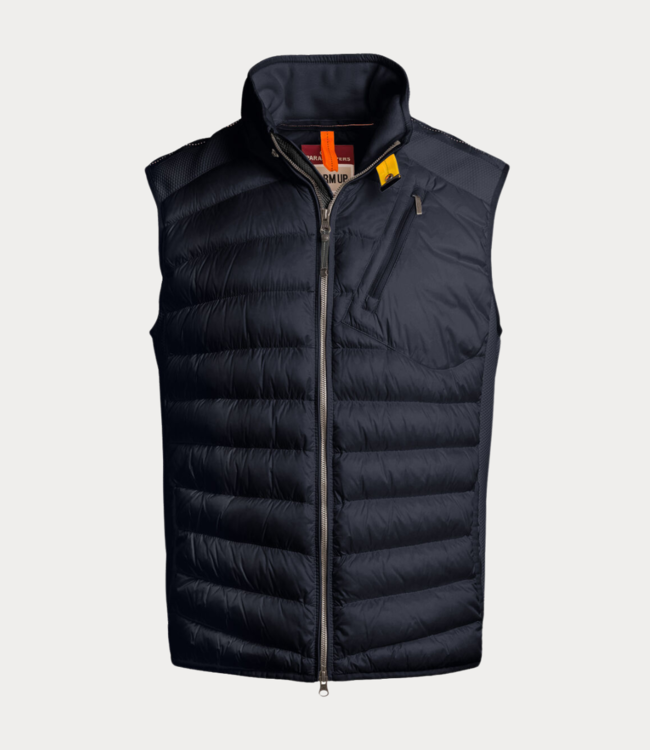 Parajumpers Man Fleece/Nylon Vest Blue Navy