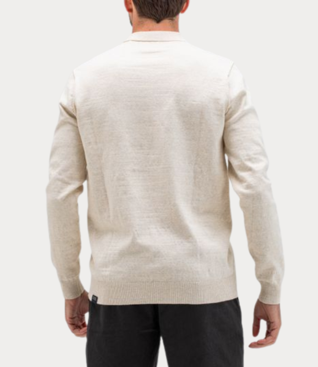 Butcher of Blue Clifden Polo L/S Beige Grey