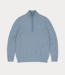 Butcher of Blue Lt Clifden Half Zip Lagoon Blue