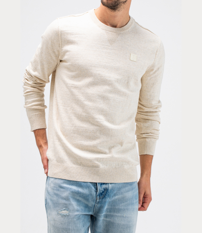 Butcher of Blue Lt Clifden Crew Beige Grey