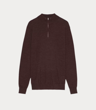 NN.07 Sergio Zip Mock 6605  Brown Melange