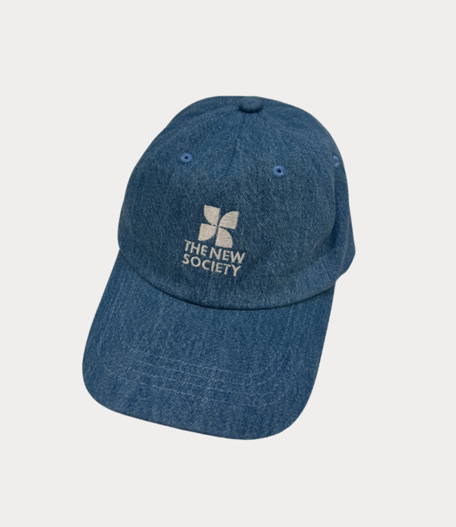 The New Society Woman cap mid blue denim S25WCA1C6