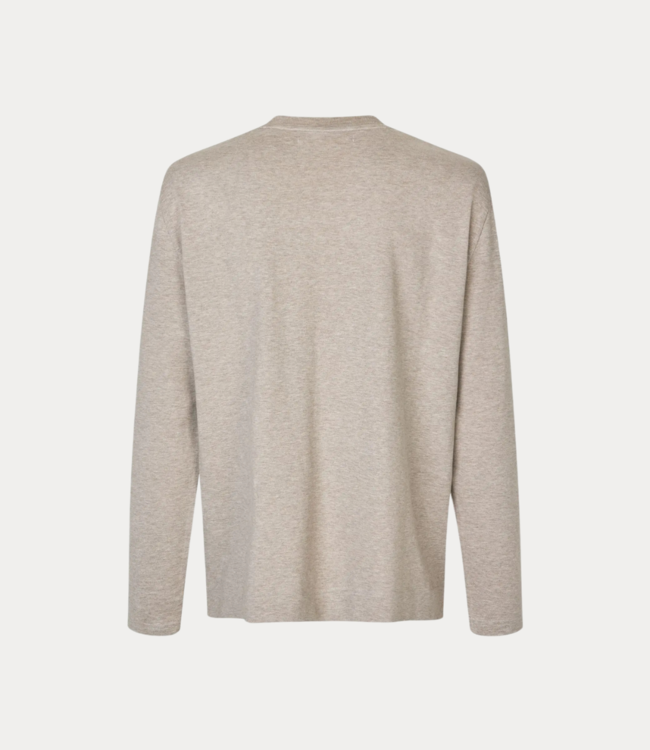Samsoe Samsoe Saparker t-shirt ls 15567 greige mel. M25100017-CLR002027