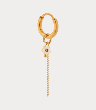 Label Kiki Chain flower hoop gold