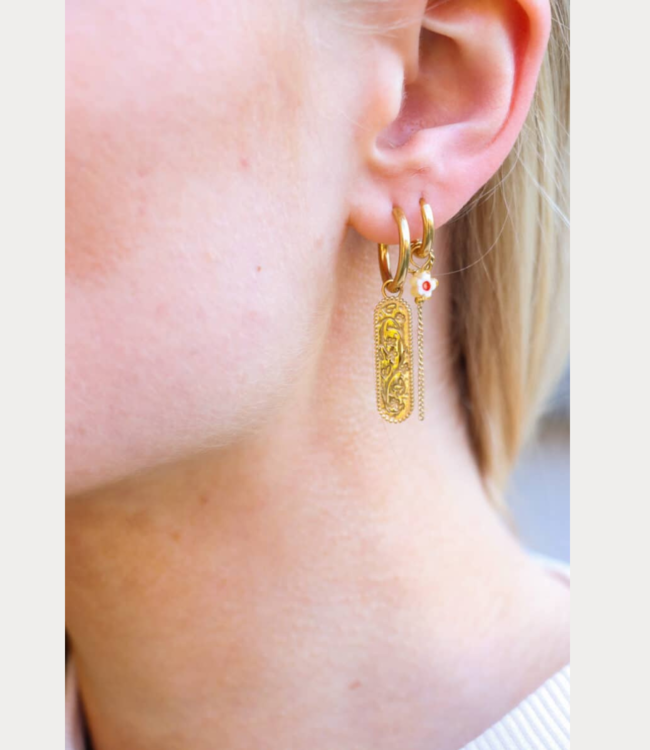 Label Kiki Chain flower hoop gold KSH2631-GOLD