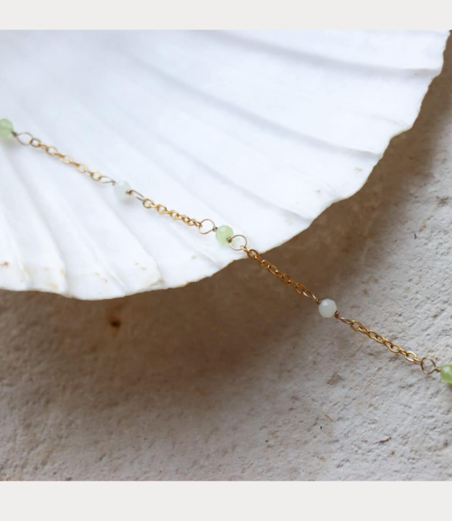 Label Kiki Dottie green bracelet gold KSA2951-GOLD