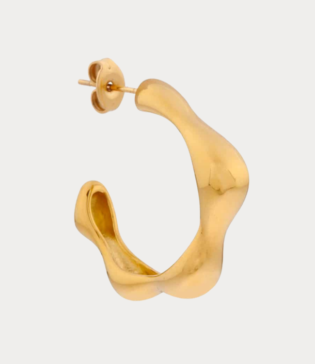 Label Kiki Big wavy hoop gold KSH2951-GOLD