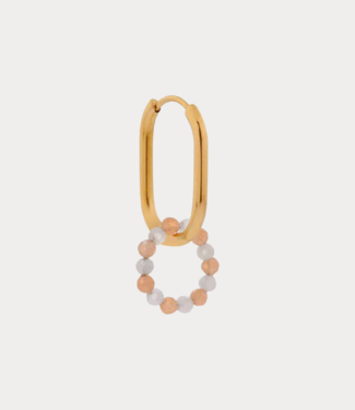 Label Kiki Oval orange hoop gold