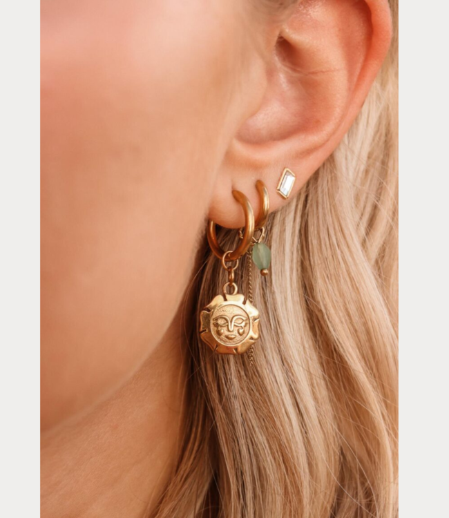 Label Kiki Smiling sun hoop gold KSH2821-GOLD