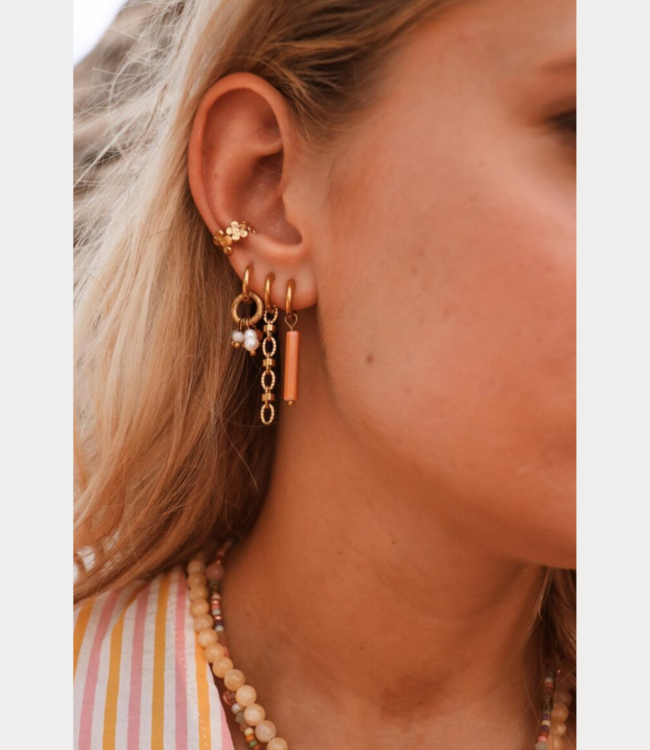 Label Kiki Oval loop hoop gold KSH2801-GOLD